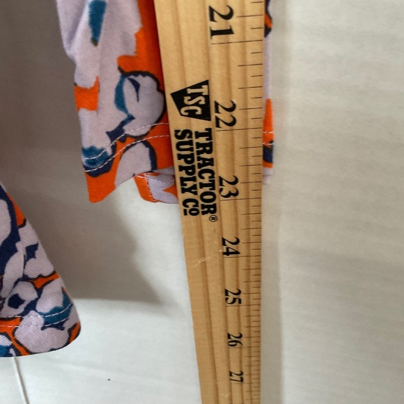 LOGO Lori Goldstein Womens Orange Floral Cotton Modal Long Sleeve Top L - Picture 8 of 9